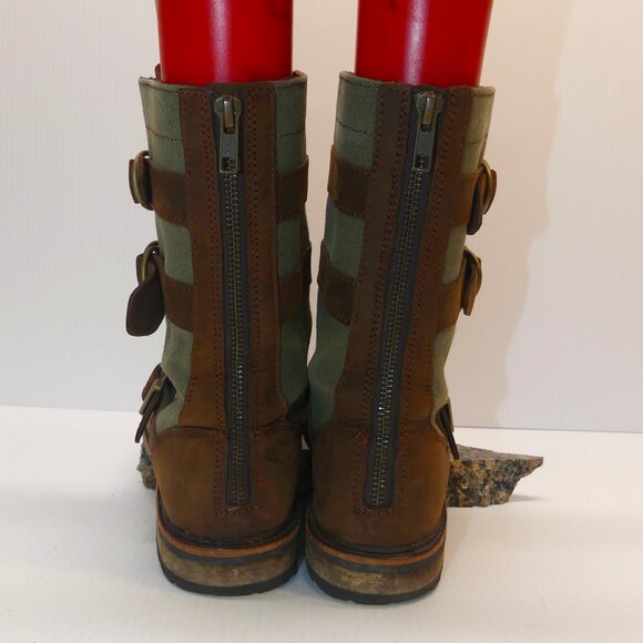 Women's L.L Bean Old Port moto harness biker combat boots sz 8 M - Picture 2 of 11